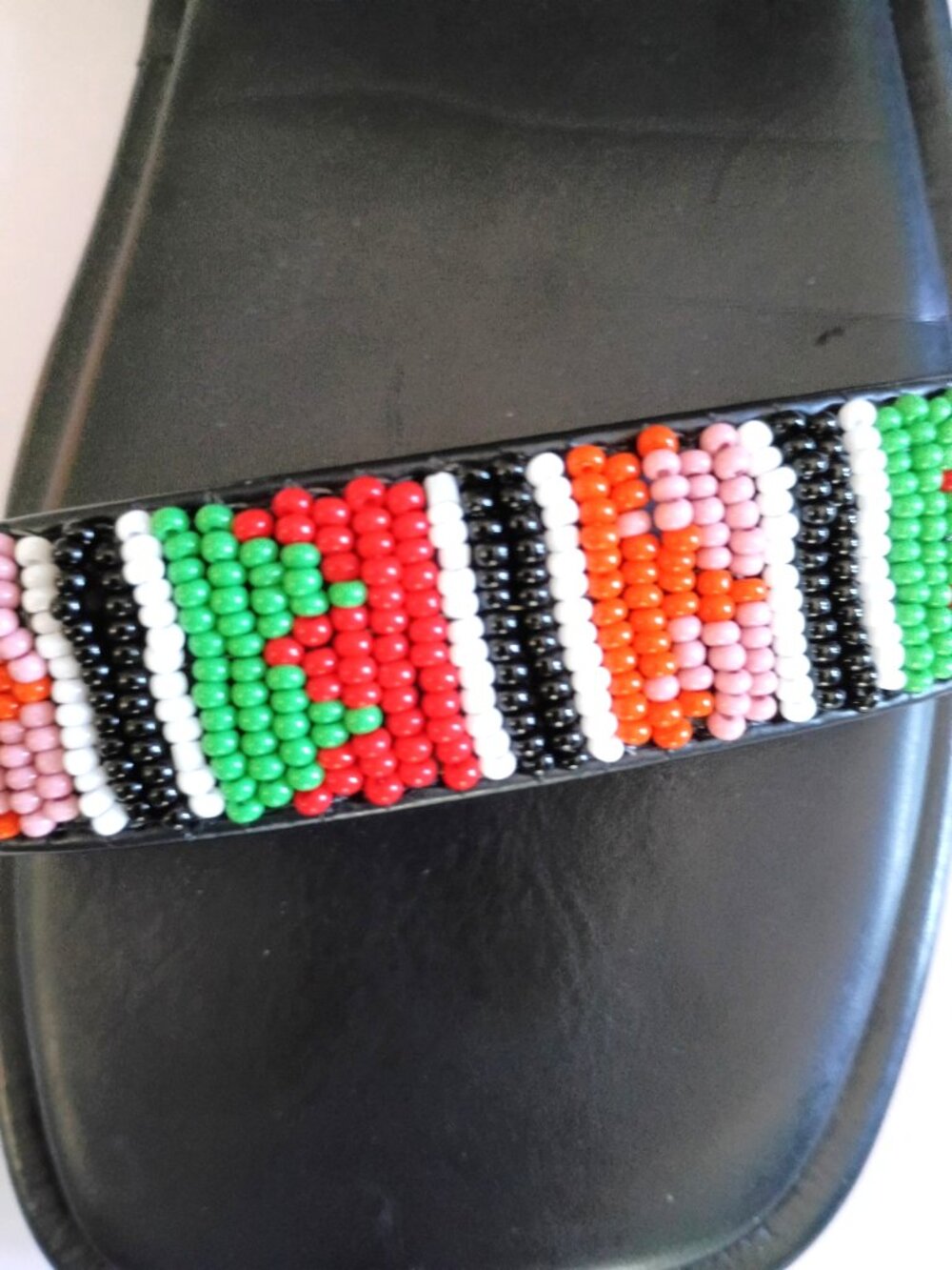 FARM RIO Flats Women's Slides Beaded Square Toe Sandal in Black - Size 9 - Picture 5 of 8